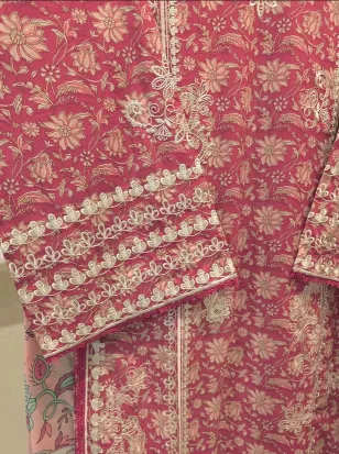 AGHANOOR - 3 Piece - Digital Printed Embroidered Cambric